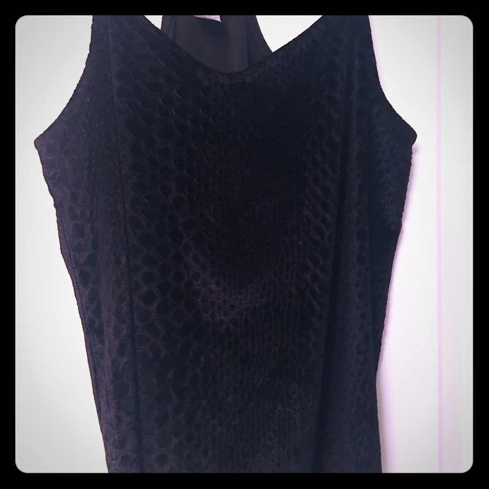 Velvet embossed tank top